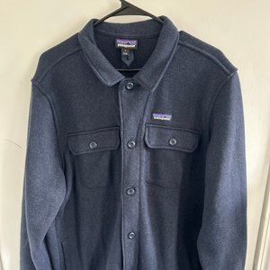 Patagonia Better Sweater Shirt Jacket Sz L Navy